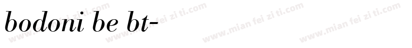 bodoni be bt字体转换